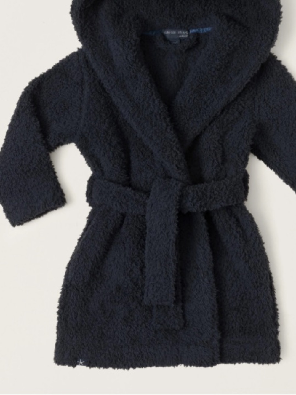 Barefoot dreams toddler kids 4/5 T robe cozy plush NWT navy